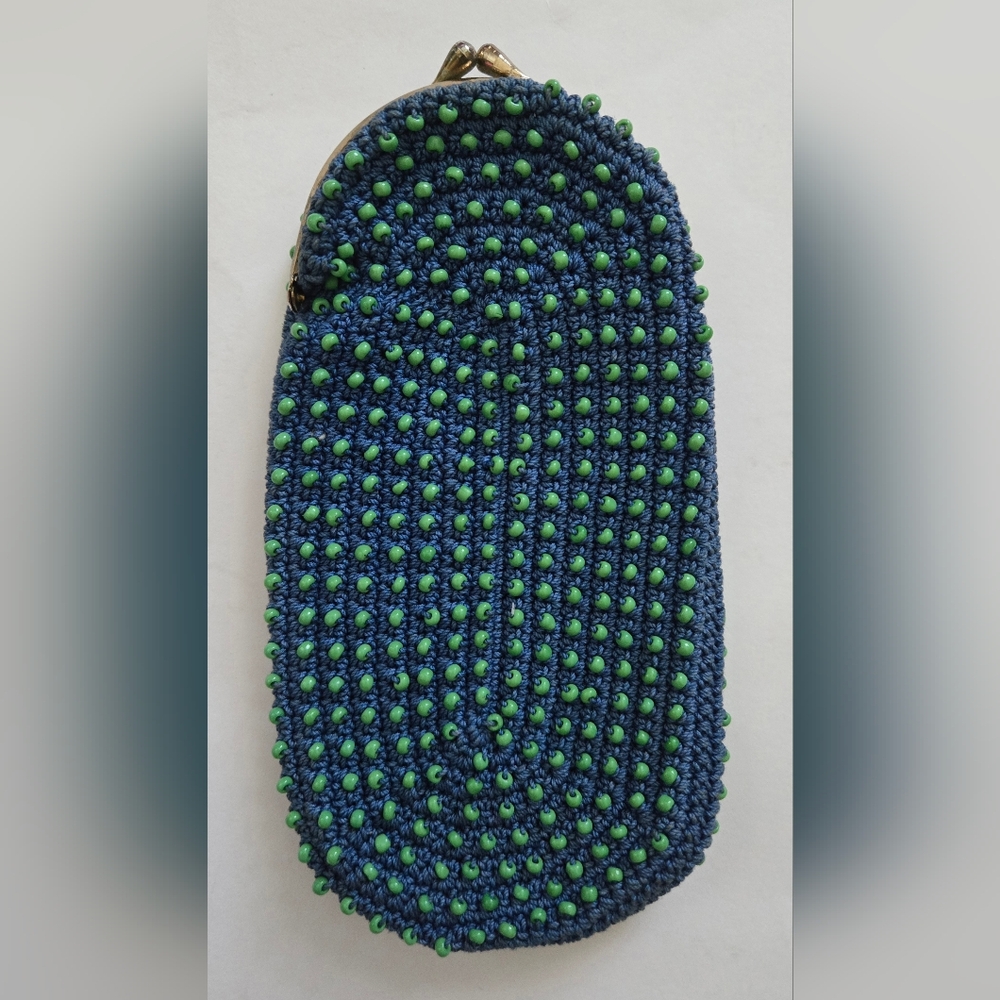 Vintage 60s Japan Beadies Crocheted Cigarette Eyeglass Case by Counterpoint